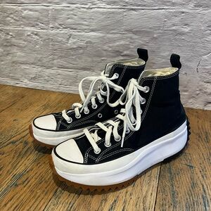 CONVERSE Black High Top Platform Sneakers – Women’s 8.5